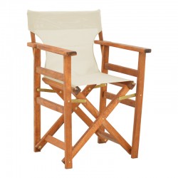 Kompa pakoworld director\'s chair, solid beech wood, walnut - Nexus ecrou fabric Kompa pakoworld director\'s chair, solid beech wood, walnut - Nexus ecrou fabric