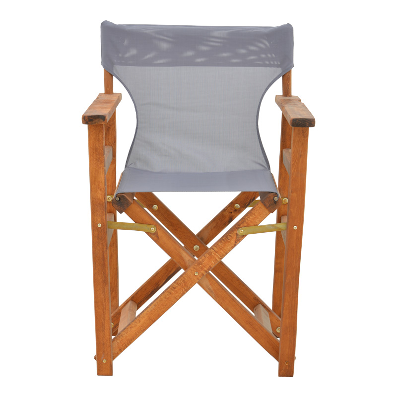 Kompa pakoworld director\'s chair, solid beech wood, walnut - Nexus grey fabric Kompa pakoworld director\'s chair, solid beech wood, walnut - Nexus grey fabric