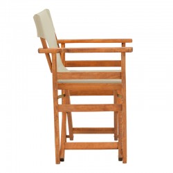 Kompa pakoworld director\'s chair, solid beech wood, walnut - Nexus grey-beige fabric Kompa pakoworld director\'s chair, solid beech wood, walnut - Nexus grey-beige fabric