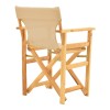 Kompa pakoworld director's chair, solid beech wood, natural - Nexus beige fabric