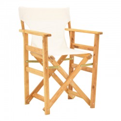 Kompa pakoworld director\'s chair, solid beech wood, natural - Nexus ecrou fabric Kompa pakoworld director\'s chair, solid beech wood, natural - Nexus ecrou fabric