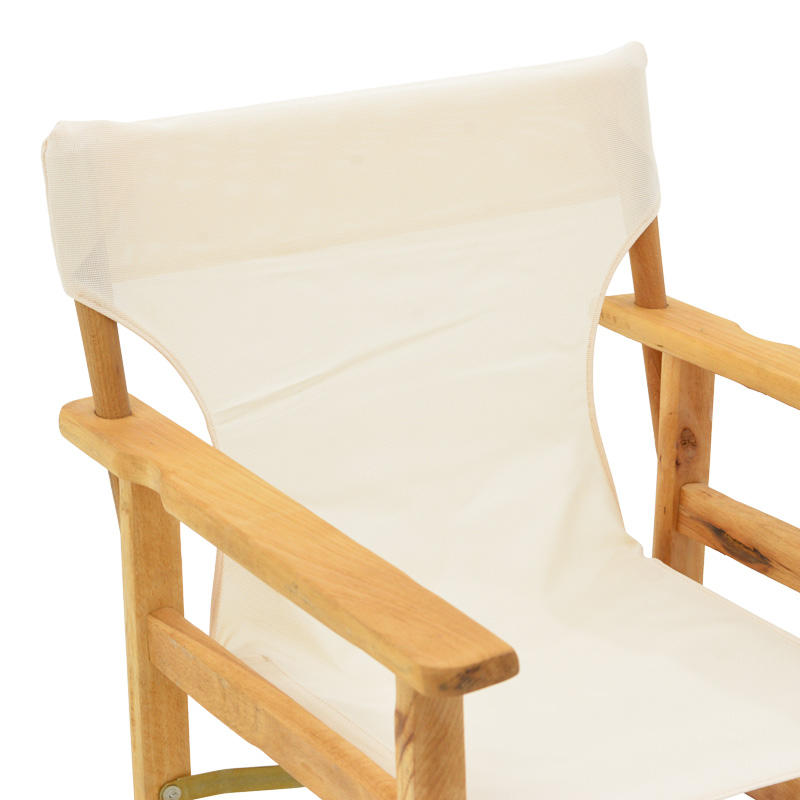 Kompa pakoworld director\'s chair, solid beech wood, natural - Nexus ecrou fabric Kompa pakoworld director\'s chair, solid beech wood, natural - Nexus ecrou fabric