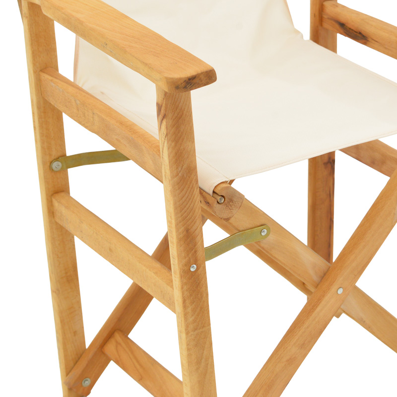 Kompa pakoworld director\'s chair, solid beech wood, natural - Nexus ecrou fabric Kompa pakoworld director\'s chair, solid beech wood, natural - Nexus ecrou fabric