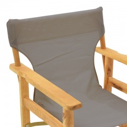 Kompa pakoworld director\'s chair, solid beech wood, natural - Nexus grey fabric Kompa pakoworld director\'s chair, solid beech wood, natural - Nexus grey fabric