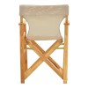 Kompa pakoworld director's chair, solid beech wood, natural - Nexus grey-beige fabric