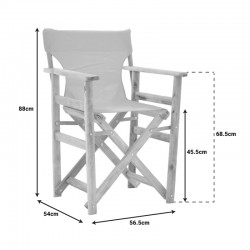 Kompa pakoworld director\'s chair walnut  solid beech wood and turqoise fabric