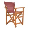 Kompa pakoworld director's chair walnut  solid beech wood and burgundy red fabric