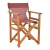 Kompa pakoworld director's chair walnut  solid beech wood and burgundy red fabric