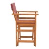 Kompa pakoworld director's chair walnut  solid beech wood and burgundy red fabric