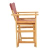 Kompa pakoworld director's chair natural color solid beech wood and burgundy red fabric