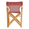 Kompa pakoworld director's chair natural color solid beech wood and burgundy red fabric