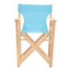 Kompa pakoworld director's chair  inpainted wood color solid beech wood and turqoise fabric