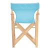 Kompa pakoworld director's chair  inpainted wood color solid beech wood and turqoise fabric