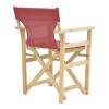 Kompa pakoworld director's chair  inpainted wood color solid beech wood and burgundy red fabric