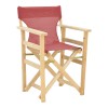 Kompa pakoworld director's chair  inpainted wood color solid beech wood and burgundy red fabric