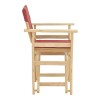 Kompa pakoworld director's chair  inpainted wood color solid beech wood and burgundy red fabric