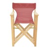 Kompa pakoworld director's chair  inpainted wood color solid beech wood and burgundy red fabric
