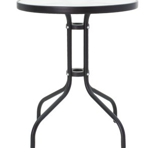 Τραπεζαρία Watson-Chari pakoworld σετ 3τεμ μέταλλο σε μαύρη απόχρωση