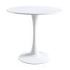 Elijah-Gaston pakoworld dining table set of 3 pp-pu in grey-white color with natural legs Φ60x74cm