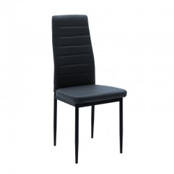 Τραπεζαρία Manka-Parker pakoworld σετ 5τεμ mdf σε μαύρη-sonoma truffle απόχρωση 110x80x77εκ