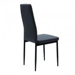 Τραπεζαρία Manka-Parker pakoworld σετ 5τεμ mdf σε μαύρη-sonoma truffle απόχρωση 110x80x77εκ