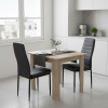 Dining table set of 3 pieces Manka-Parker pakoworld madf in black-sonoma color 80x80x77cm