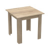 Dining table set of 3 pieces Manka-Parker pakoworld madf in black-sonoma color 80x80x77cm