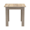 Dining table set of 3 pieces Manka-Parker pakoworld madf in black-sonoma color 80x80x77cm