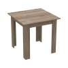 Τραπεζαρία Manka-Parker pakoworld σετ 3τεμ mdf σε μαύρη-sonoma truffle απόχρωση 80x80x77εκ