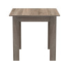 Τραπεζαρία Manka-Parker pakoworld σετ 3τεμ mdf σε μαύρη-sonoma truffle απόχρωση 80x80x77εκ