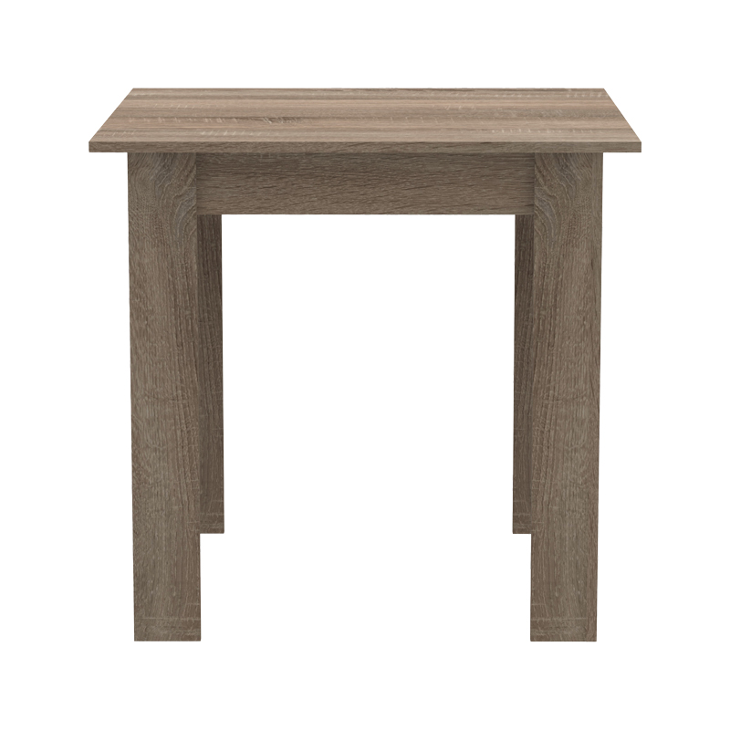 Τραπεζαρία Manka-Parker pakoworld σετ 3τεμ mdf σε μαύρη-sonoma truffle απόχρωση 80x80x77εκ