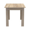 Dining table set of 5 pieces Manka-Gaston  pakoworld in sonoma-black color 110x80x77cm