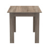 Dining table set of 5 pieces Manka-Gaston  pakoworld in sonoma truffle-black color 110x80x77cm