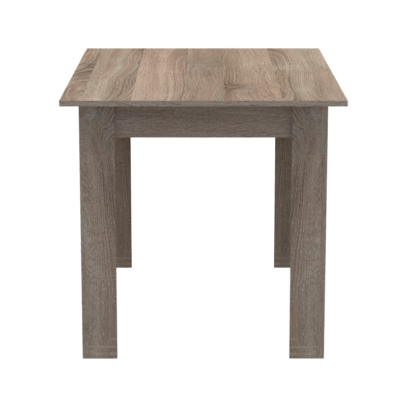 Dining table set of 5 pieces Manka-Gaston  pakoworld in sonoma truffle-black color 110x80x77cm