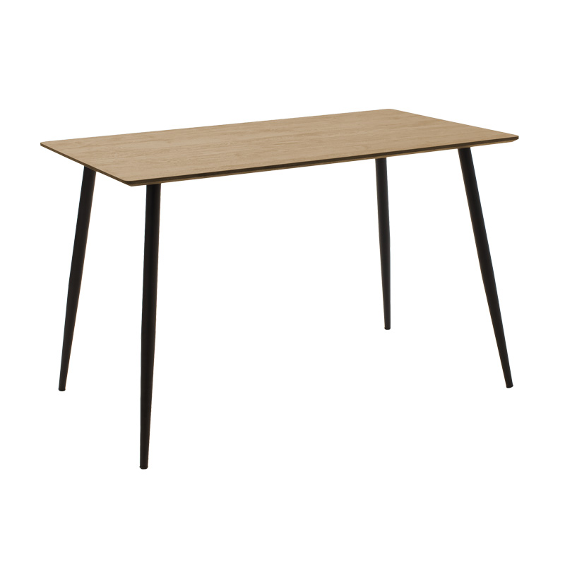 Τραπεζαρία Cuba-Julita pakoworld σετ 5τεμ MDF sonoma-μαύρο-φυσικό 120x70x76εκ