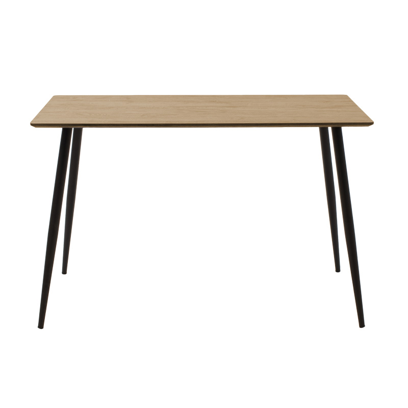 Τραπεζαρία Cuba-Julita pakoworld σετ 5τεμ MDF sonoma-μαύρο-φυσικό 120x70x76εκ