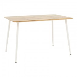 Τραπεζαρία Cuba-Parker pakoworld σετ 5τεμ sonoma-λευκό 120x80x75εκ