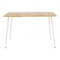 Τραπεζαρία Cuba-Parker pakoworld σετ 5τεμ sonoma-λευκό 120x80x75εκ