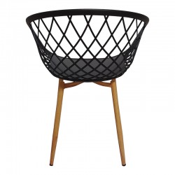 Τραπεζαρία Manka-Parker pakoworld σετ 3τεμ σε λευκή απόχρωση 80x80x77εκ