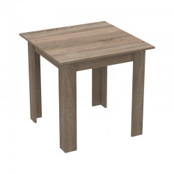 Τραπεζαρία Manka I-Bella pakoworld σετ 3τεμ σε sonoma truffle απόχρωση 80x80x77εκ