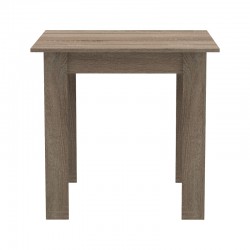 Τραπεζαρία Manka I-Bella pakoworld σετ 3τεμ σε sonoma truffle απόχρωση 80x80x77εκ