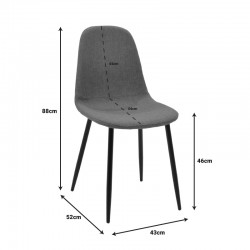 Τραπεζαρία Manka I-Bella pakoworld σετ 3τεμ σε sonoma truffle απόχρωση 80x80x77εκ