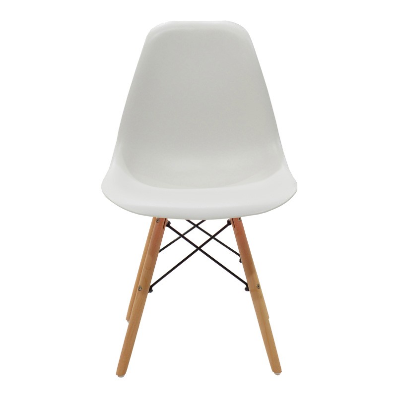 Τραπεζαρία Julita σετ 5τεμ pakoworld MDF και ξύλο οξιάς σε λευκή-φυσική απόχρωση Φ80x73εκ