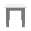 Dining table set of 5 pieces Manka-Julita pakoworld in white color 110x80x77cm