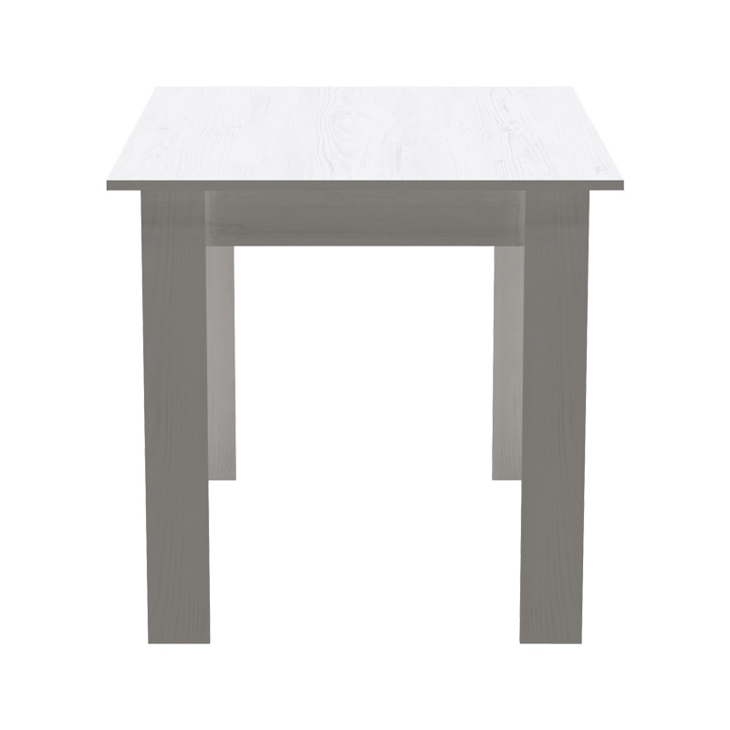 Dining table set of 5 pieces Manka-Julita pakoworld in white color 110x80x77cm