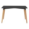 Dining table Natali-Noor pakoworld set of 5 pcs MDF black-natural legs 120x80x76cm