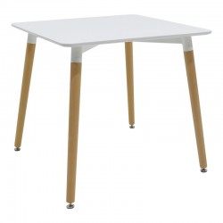 Dining table Natali-Noor pakoworld set of 3 pcs MDF white-dark grey-natural legs 80x80x76cm Dining table Natali-Noor pakoworld set of 3 pcs MDF white-dark grey-natural legs 80x80x76cm