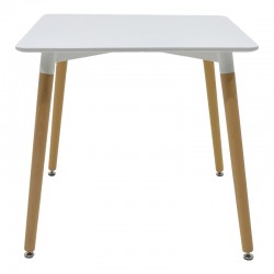 Dining table Natali-Noor pakoworld set of 3 pcs MDF white-dark grey-natural legs 80x80x76cm Dining table Natali-Noor pakoworld set of 3 pcs MDF white-dark grey-natural legs 80x80x76cm