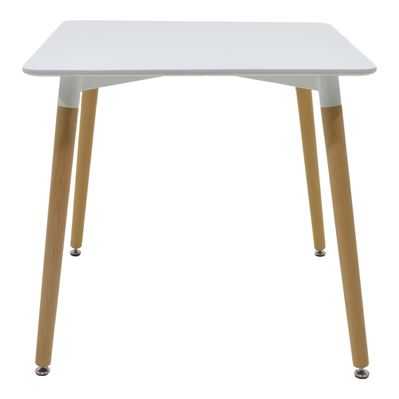 Dining table Natali-Noor pakoworld set of 3 pcs MDF white-dark grey-natural legs 80x80x76cm Dining table Natali-Noor pakoworld set of 3 pcs MDF white-dark grey-natural legs 80x80x76cm
