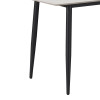 Gustas-Giselle pakoworld dining table set of 5 white marble sintered stone-black metal 120x80x75cm